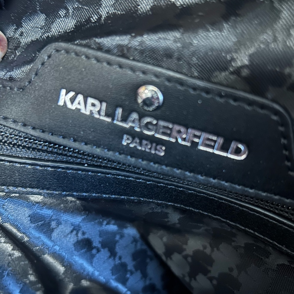 NWT KARL LAGERFELD Paris Backpack Indigo One Size - Picture 9 of 15